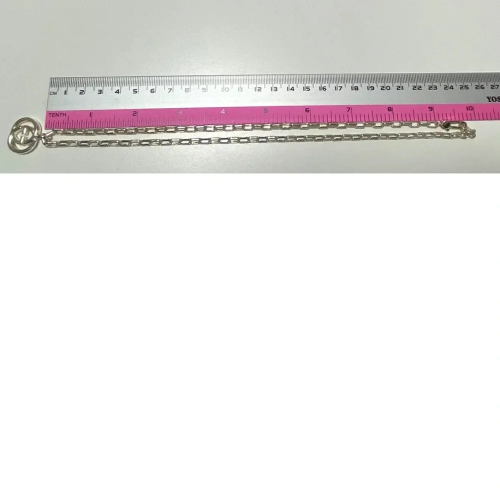 Luxury 50cm Sterling Silver Gucci Necklace with Statement Double GG’s